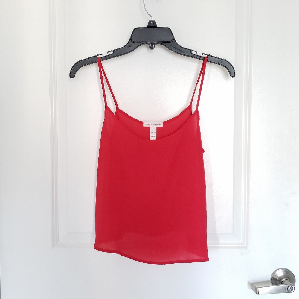 Ambiance Sheer Red Camisole from Puerto Rico ❤️ Size Small
